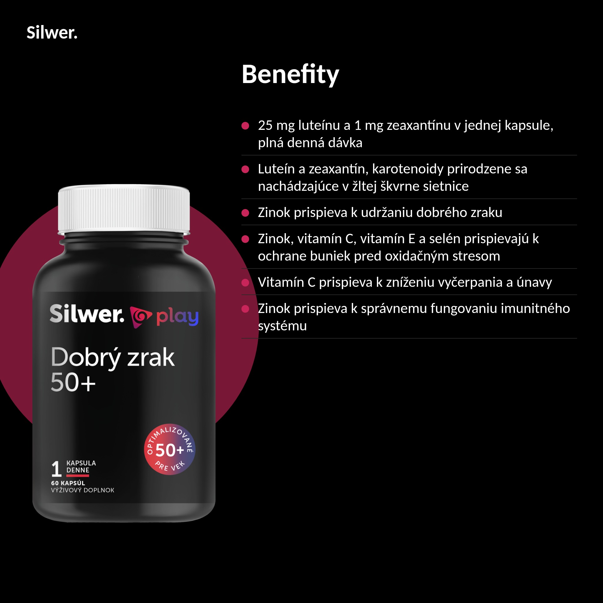 Benefity — Silwer JOJ play Dobrý zrak 50+